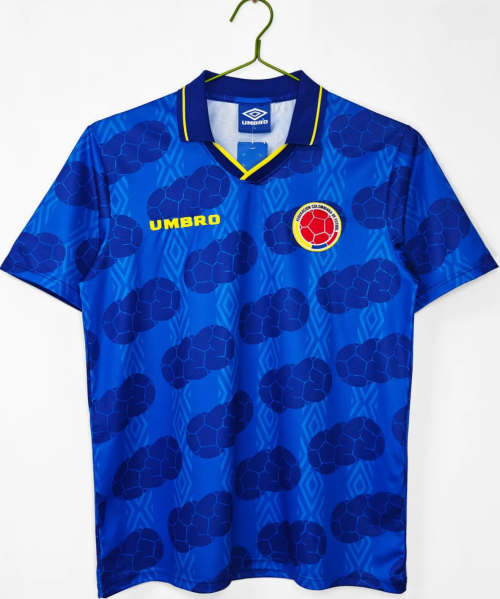 1994 Retro Version Colombia Away Blue Thailand Soccer Jersey AAA-709