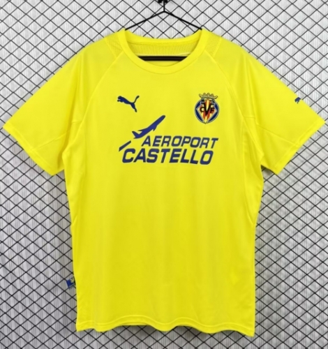 05/06 Retro Version Villarreal CF Home Yellow Turndown Soccer Jersey AAA-503