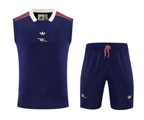 2026/27 Arsenal Royal Blue Thailand Soccer Training Vest Set-418