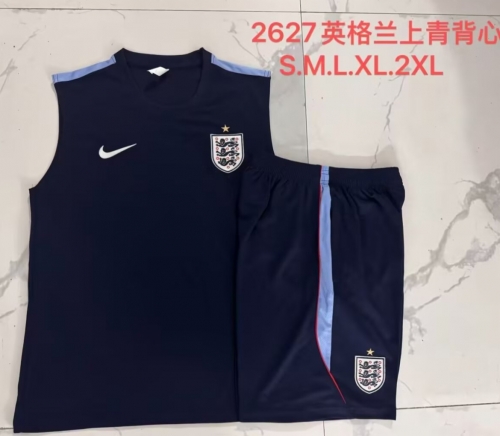 2026/27 England Cyan Soccer Vest Set-815