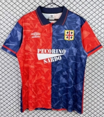 92/93 Retro Version Cagliari Calcio Home Red & Blue Thailand Soccer Jersey AAA-503