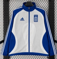 2026/27 Retro Greece White & Blue Windbreaker Hoodies Top-C1/47