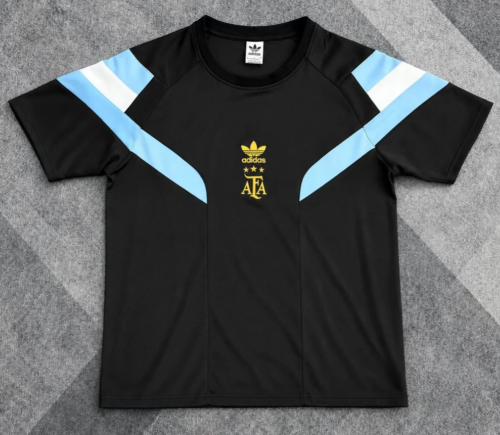 2026 Argentina Black Thickened Casual T-Shirts-47