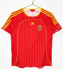 06 Retro Version Spain Home Red Thailand Soccer Jersey AAA-710