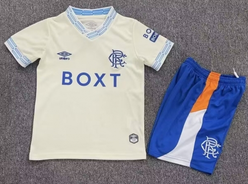 Kids 2026/27 Rangers Away Yellow Kids/Youth Soccer Uniform-40/BL