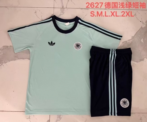 2026/27 Germany Green Shorts-Sleeve Soccer Tracksuit Uniform-815
