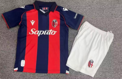 Kids 2026/27 Bologna FC 1909 Home Black & Red Youth/Kids Soccer Uniform-1040