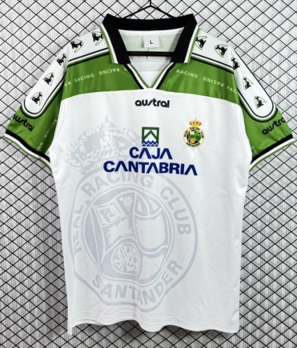 97/98 Retro Version Racing de Santander Home White Thailand Soccer Jerseys AAA-503