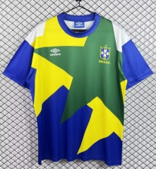 1994 Retro Version Brazil Blue & Green & Yellow Soccer Thailand Training Jersey AAA-503