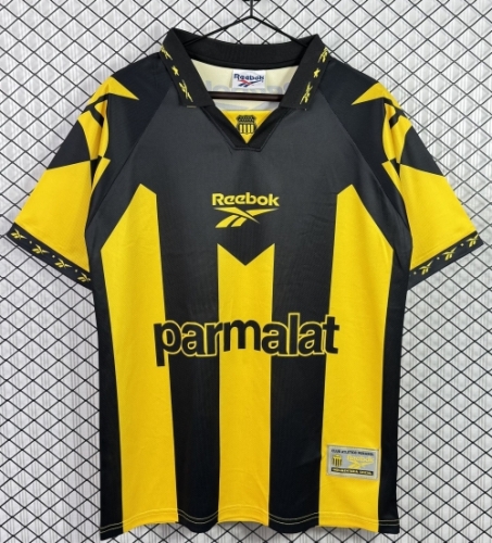 98/99 CA Peñarol Home Yellow & Black Thailand Soccer Jersey AAA-503