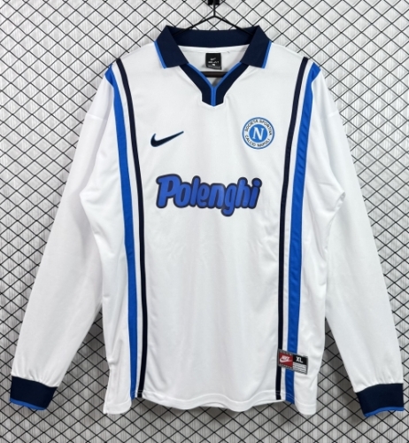 97/98 Retro Version SSC Napoli Away White Thailand LS Soccer Jeesey AAA-503