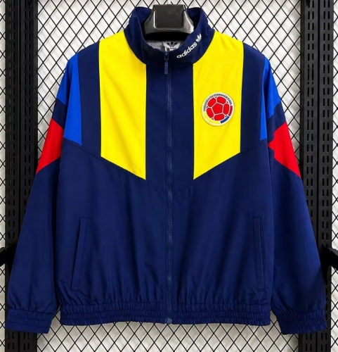 2026/27 Colombia Navy Blue Windbreaker Hoodies Top-47