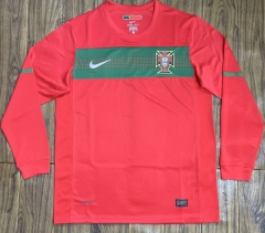 10 Retro Version Portugal Home Red LS Thailand Soccer Jersey AAA-601