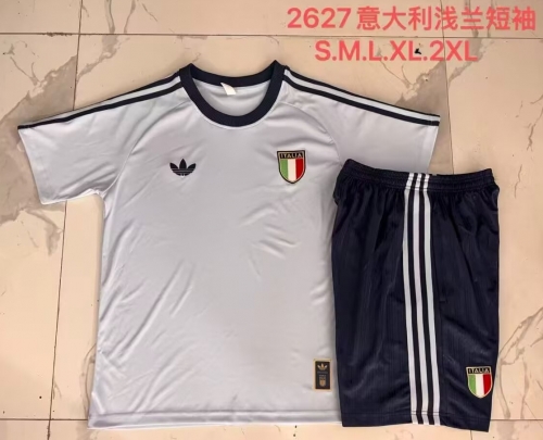 2026/27 Italy Light Blue Shorts-Sleeve Thailand Soccer Uniform-815