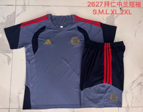 2026/27 Bayern München Gray Blue Shorts-Sleeve Thailand Soccer Uniform-815