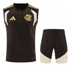 2026/27 CR Flamengo Coffee Brown Thailand Soccer Training Vest Suit-1116/418