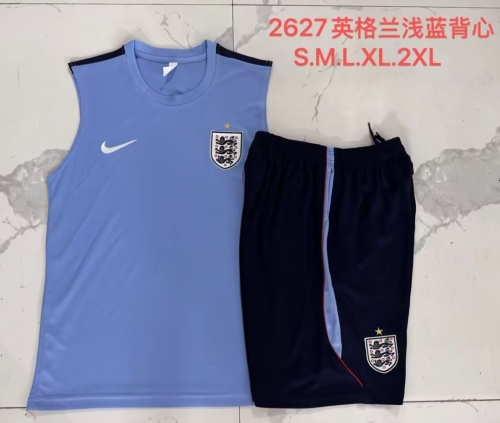 2026/27 England Light Blue Soccer Vest Set-815