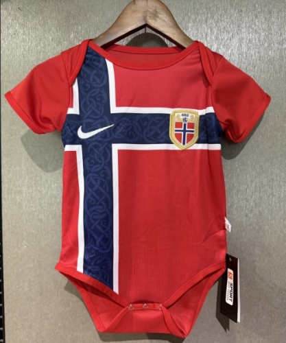 (Size 9/12 )2026/27 Norway Home Red Baby Soccer Uniform-308