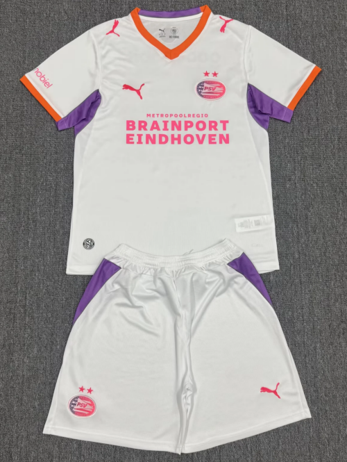 Kids 2026/27 PSV Eindhoven Away White Kids/Youth Soccer Uniform-530/40/208/522