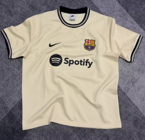 2026/27 Barcelona Yellow Thickened Casual T-Shirts-47