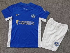 Kids 2026/27 Portsmouth Home Blue Kids/Youth Soccer Uniform-1040