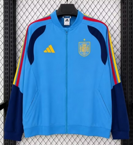 2026/27 Spain Blue Windbreaker Hoodies Top-47