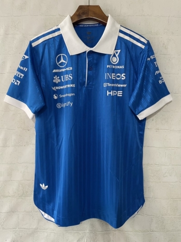 Player Version 2026 Mercedes Benz Blue Formula One Racing Shirts-805