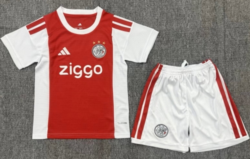 Kids 2026/27 Ajax Home Red & White Kids/Youth Soccer Uniform-522