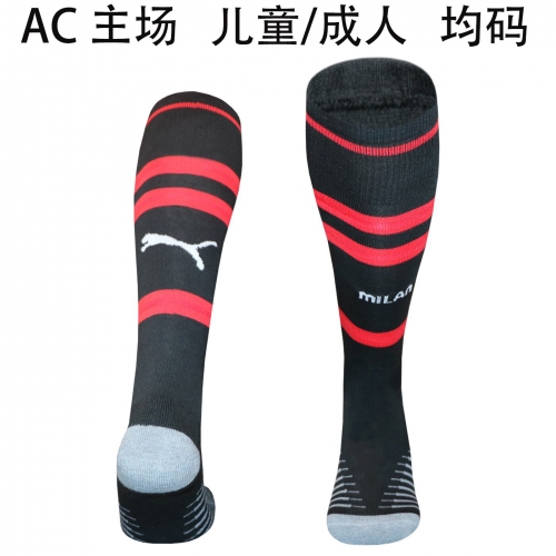 Adult & Kids 2026/27 AC Milan Home Black Thailand Soccer Socks