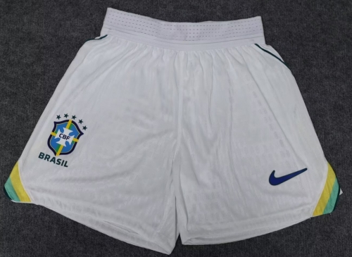 Player Version 2026/27 Brazil Home White Thailand Soccer Shorts-888