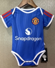 (Size 9-12) 2026/27 Manited United Away Blue Baby Soccer Uniform-308