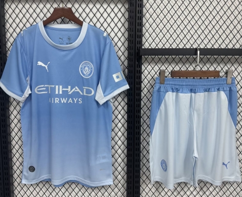 Kids 2026/27 Manchester City Home Blue Kids/Youth Soccer Uniform-812/522/530