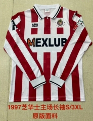 1997 Retro Version Deportivo Guadalajara Home Red & White LS Thailand Soccer Jersey AAA-2041