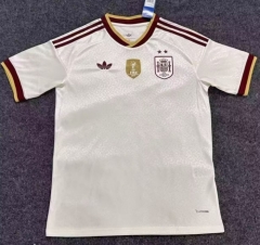 2 Star With Patch 2026/27 Spain Away Rice White Thailand Soccer Jersey AAA-47