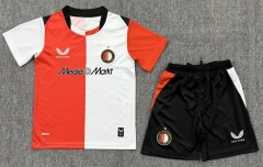 Kids 2026/27 Feyenoord Rotterdam Home Red & White Kids/Youth Soccer Uniform-522