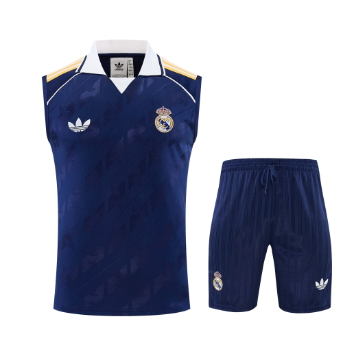 2026/27 Real Madrid Royal Blue Thailand Soccer Training Vest Set-418