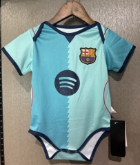 (Size 9-12) 2026/27 Barcelona 2nd Away Blue Baby Soccer Uniform-308