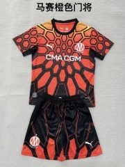 Kids 2026/27 Olympique Marseille Goalkeeper Orange Kids/Youth Soccer Uniform-208