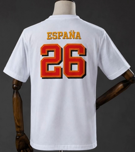 2026/27 Champion Version Spain White Soccer T-Shirts-308