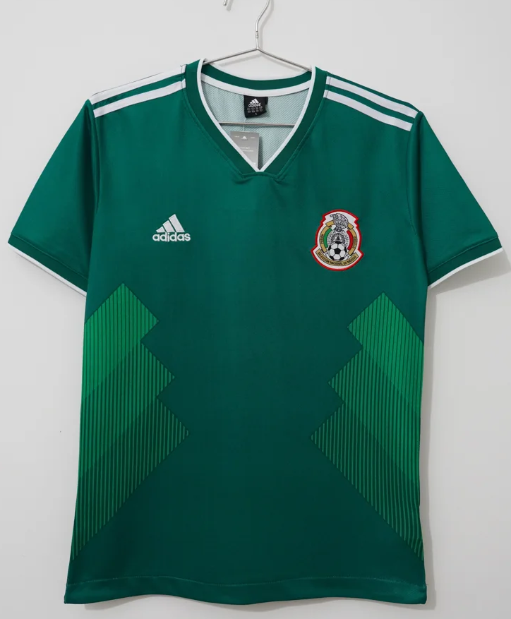 2018 Retro Version Mexico Home Green Thailand Soccer Jersey AAA-66