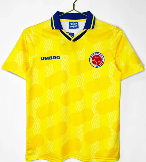 1995 Retro Version Colombia Home Yellow Thailand Soccer Jersey AAA-710
