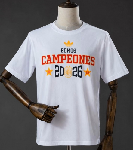 2026/27 Champion Version Spain White Soccer T-Shirts-308
