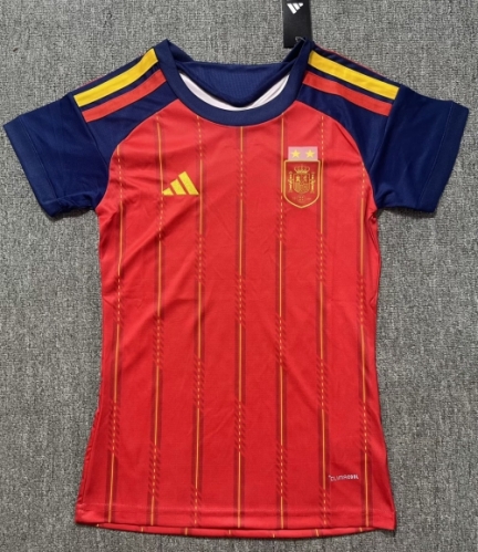 2 Star 2026/27 Spain Home Red Female Thailand Soccer Jersey-311