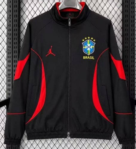 2026/27 Brazil Black Windbreaker Hoodies Top-47