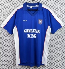 99/01 Retro Version Ipswich Town FC Home Blue Thailand Soccer Jersey AAA-503