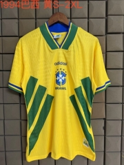 1994 Retro Version Brazil Yellow Soccer Thailand Jersey AAA-709