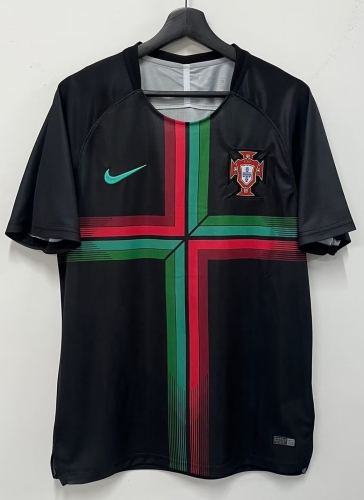 18 Retro Version Portugal Black Thailand Soccer Jersey AAA-301