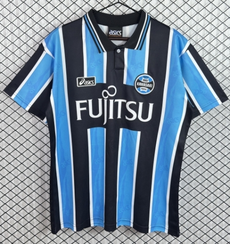 1999 Retro Version Kawasaki Frontale Home Black & Blue Thailand Soccer Jersey AAA-503