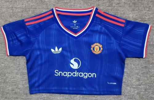 Short Clothing 2026/27 Manchester United Away Blue Thailand Women Soccer Jersey AAA