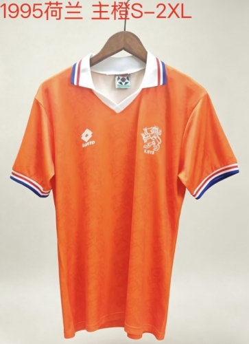 1995 Retro Version Netherlands Home Orange Thailand Soccer Jersey AAA-709